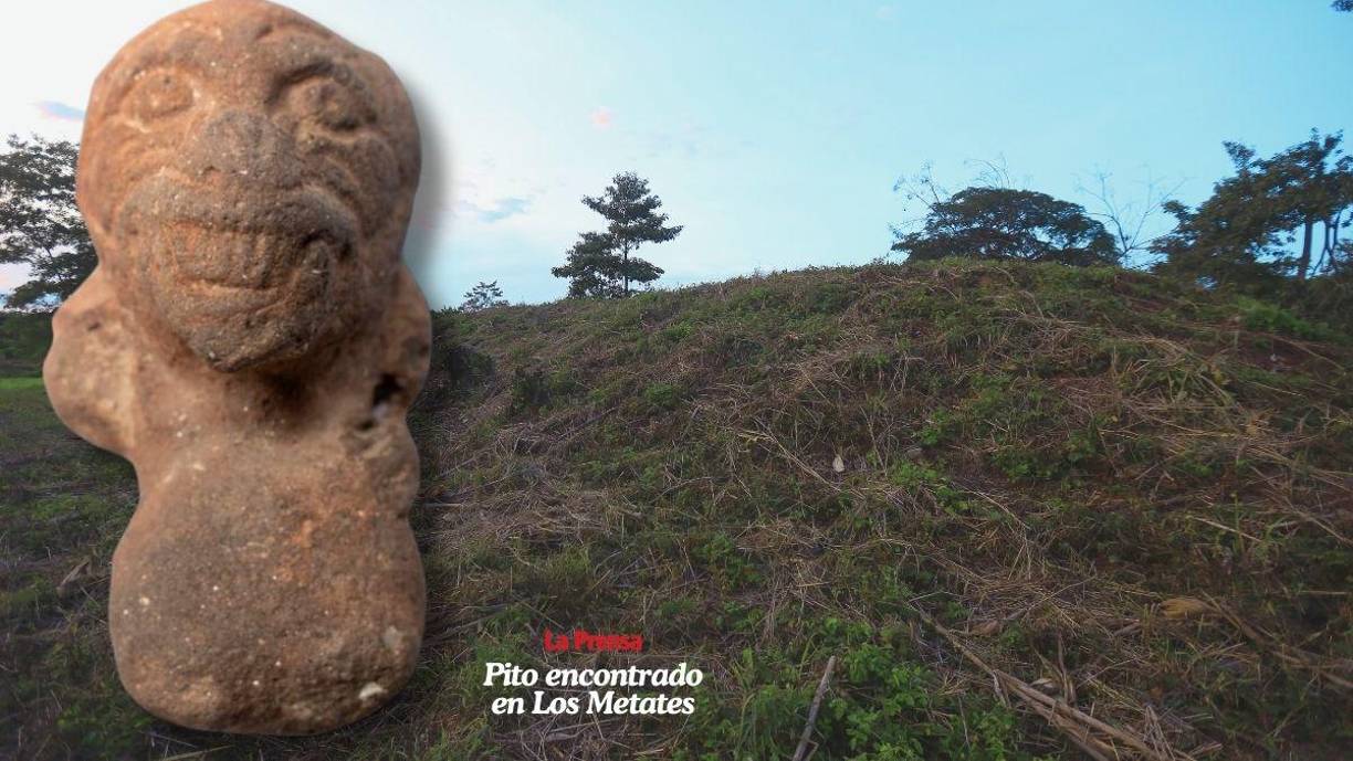 Hasta ahora se han identificado en Los Metates 42 montículos, tres plazas y también se ha identificado un barrio residencial con un mercado en el centro. Justo en esa zona de mercado es donde se encontraron muchísimas piedras de moler o metates, que es la palabra antigua.