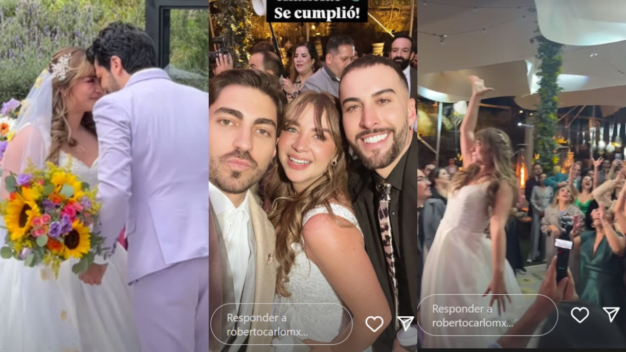 Aunque los actores sólo han compartido una fotografía del evento, a través de redes sociales se viralizaron los momentos especiales de la boda que contó con la presencia de celebridades como Roberto Carlo, Manu Nna, Michelle Rodríguez, Sandra Itzel, Dalilah Polanco y sus amigas, Mariana Botas y Jessica Segura, con quienes comparte el podcast “Envinadas”<i>.</i>