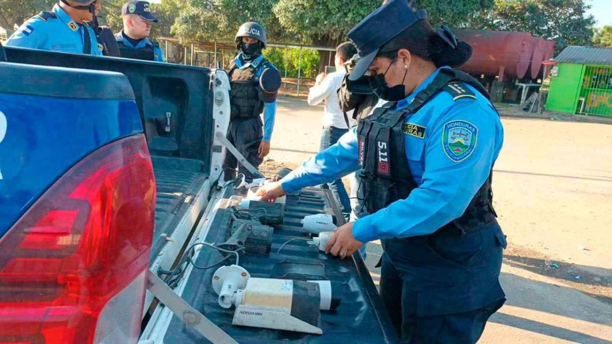 En enero de este año, también fue desmantelado un sistema de cámaras de monitoreo en Cofrafía, Cortés. 
