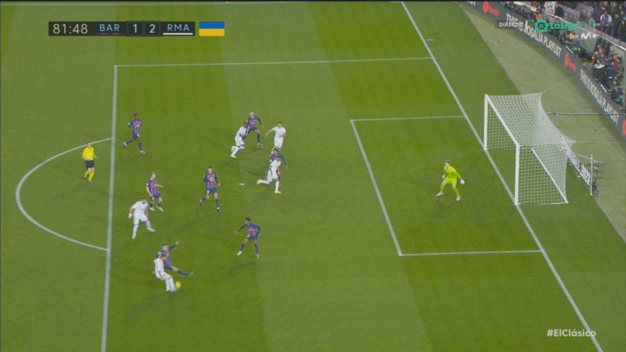 El gol anulado a Marco Asensio a los 82 minutos. 