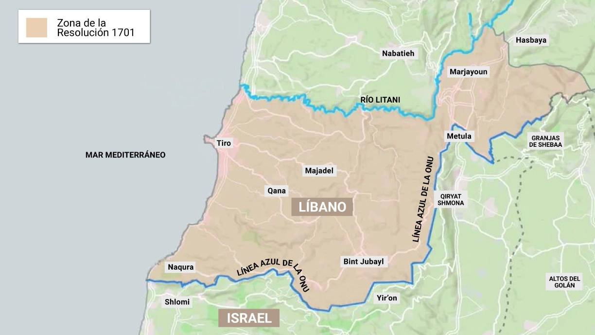 Resolución de conflictos pendientes: Se facilitarán conversaciones indirectas entre Israel y Líbano para tratar disputas no resueltas en la Línea Azul.