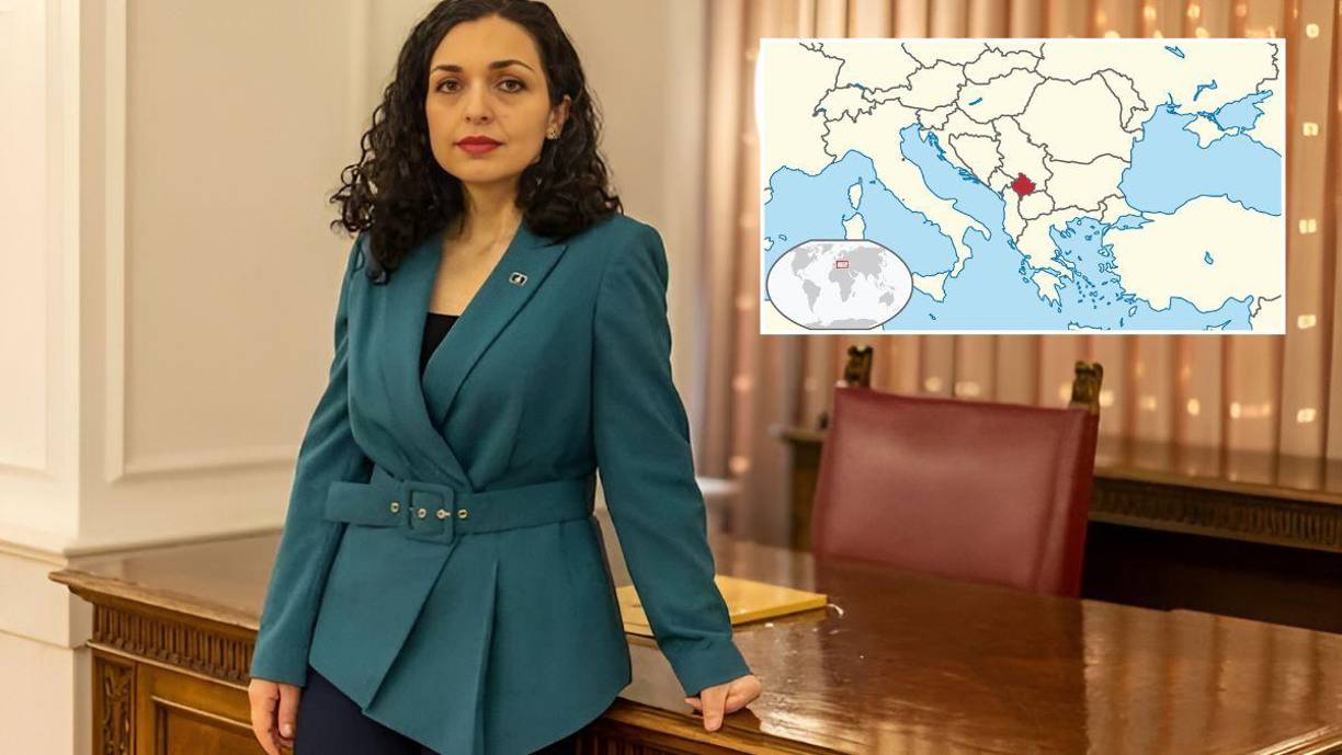 <b>Vjosa Osmani-Sadriu (Kosovska Mitrovica, 17 de mayo de 1982) es una jurista kosovar, actual presidenta de Kosovo desde el 4 de abril de 2021. Es profesora en la Universidad de Pristina, y también ha ejercido como profesora visitante en la Universidad de Pittsburgh.</b>