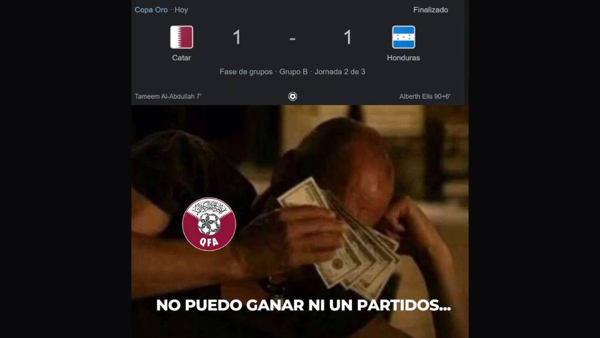 Los jocosos memes que dejó el agónico empate de Honduras ante Qatar