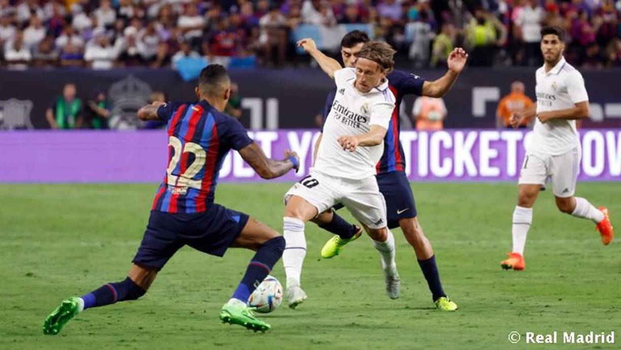Luka Modric ingresó en el segundo tiempo por Eduardo Camavinga.