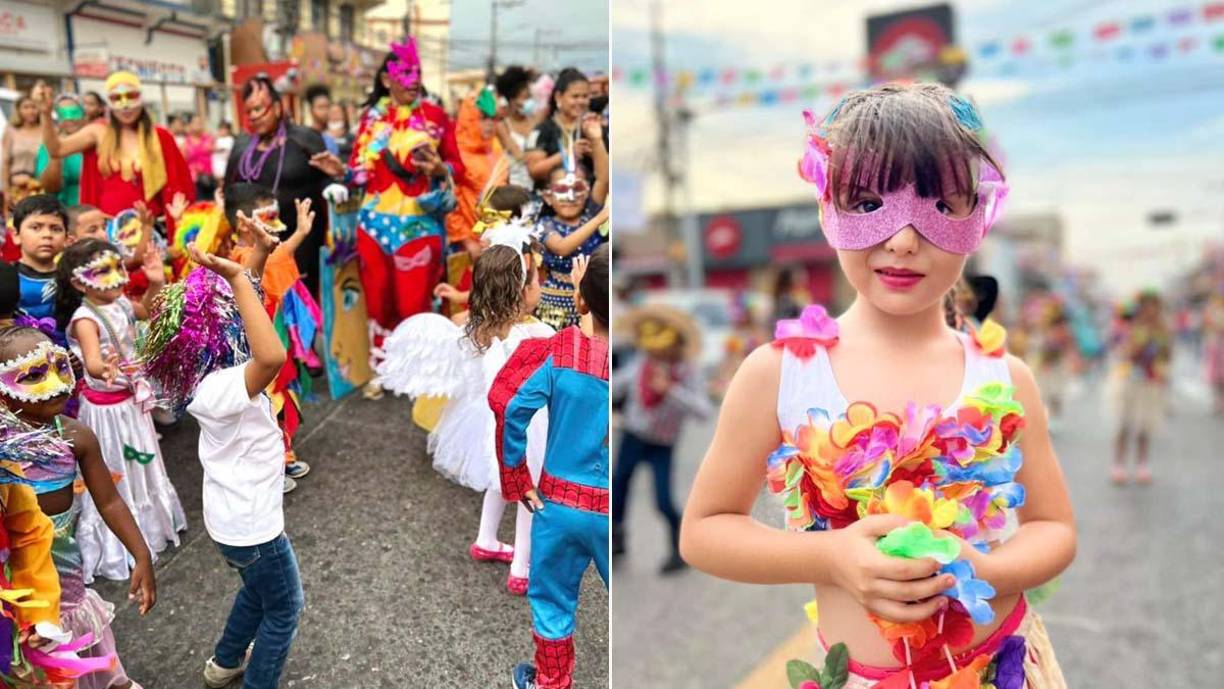 Escolares calientan el ambiente del Gran Carnaval 2022 de La Ceiba