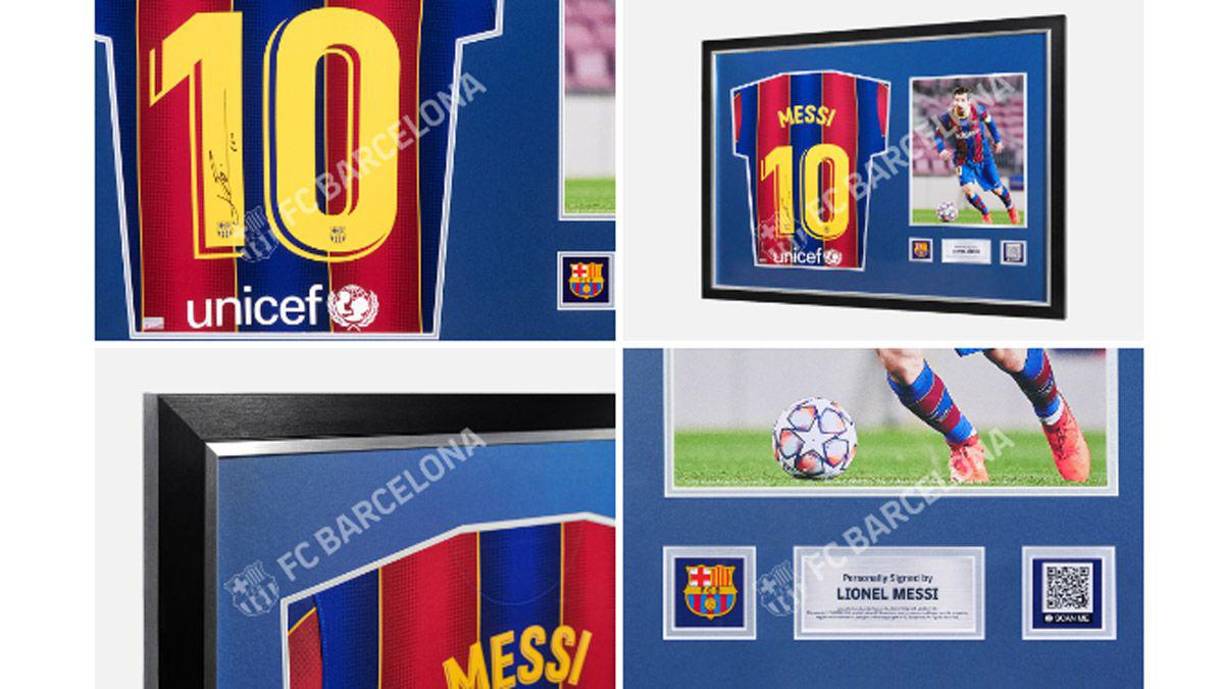 Además, también los aficionados del Barcelona pueden adquirir una camiseta de la edición del 2020/21 (la última que utilizó el delantero rosarino en el club antes de partir hacia Francia) que también lleva la firma del mejor jugador del planeta a 1.170 euros.