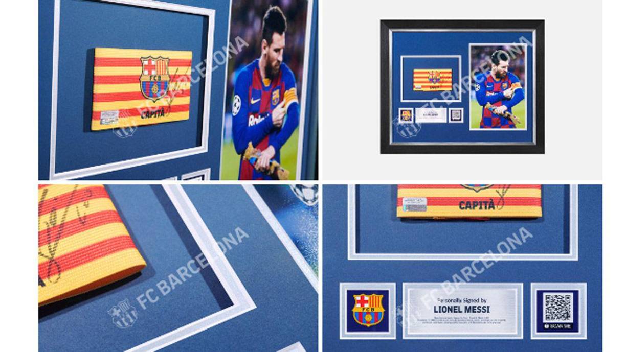 Y como si fuera poco, desde la tienda oficial culé se pueden comprar los brazaletes de capitán que usó Messi con el autógrafo del futbolista a 643,50 euros.