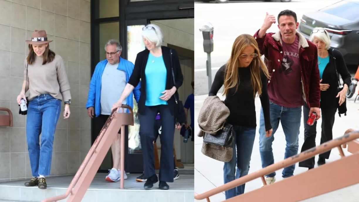 Pese a la falta de muestras de afecto, ambos parecían estar de buen humor cuando se les unió la mamá del actor, Anne Boldt. La ex esposa del actor de Argo, Jennifer Garner, también asistió al emprendimiento deportivo de su hijo.