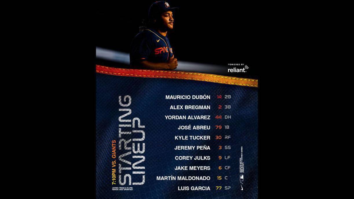 A tres horas de que iniciara el partido, Dusty Baker presentó los jugadores titulares donde se destaca el hondureño.