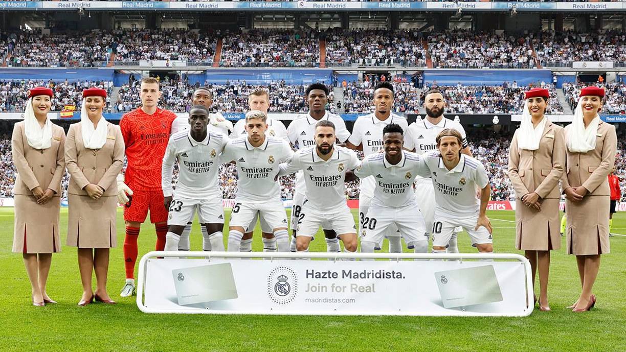 El 11 titular del Real Madrid que se impuso con autoridad 3-1 al Barcelona.