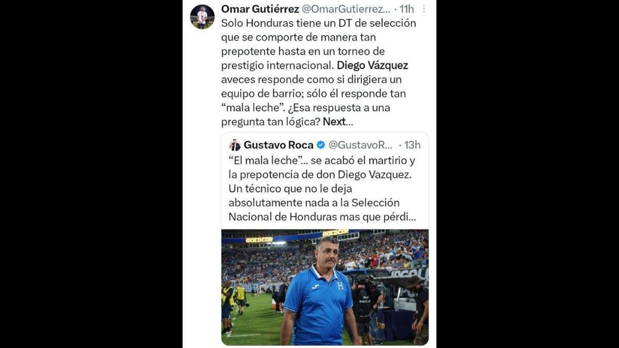 Omar Gutiérrez, periodista de Diario Diez. “Solo él responde tan mala leche”.