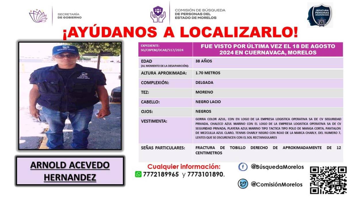 Después del altercado, Encarnación supuestamente dejó a Arnold en la carretera, y desde entonces, su familia perdió contacto con él