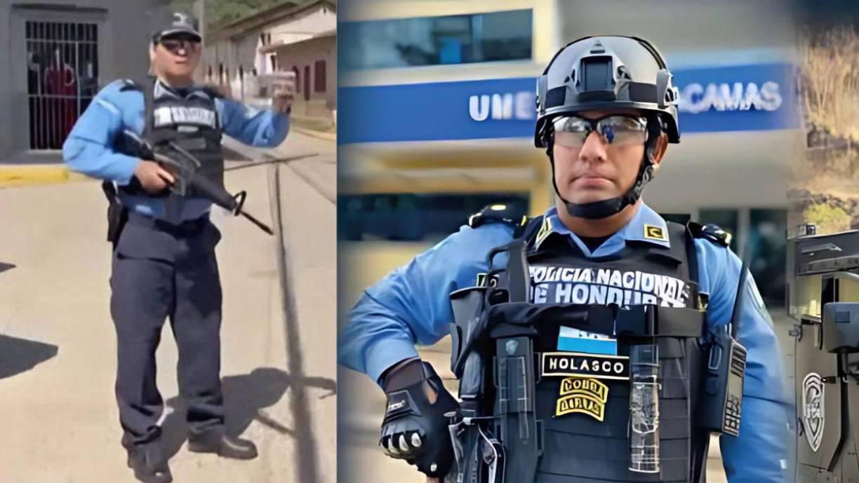 El comisario Cristian Nolasco se enfrentó el 29 de noviembre a un grupo de hombres fuertemente armados en las afueras de la iglesia San Francisco de Asís, en Catacamas, Olancho. 