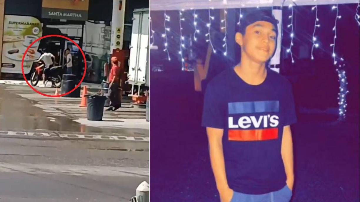 Conmoción causó un vídeo difundido en las redes sociales, el cual muestra cómo un joven fue ultimado a balazos en una gasolinera de La Ceiba, Atlántida, Honduras.