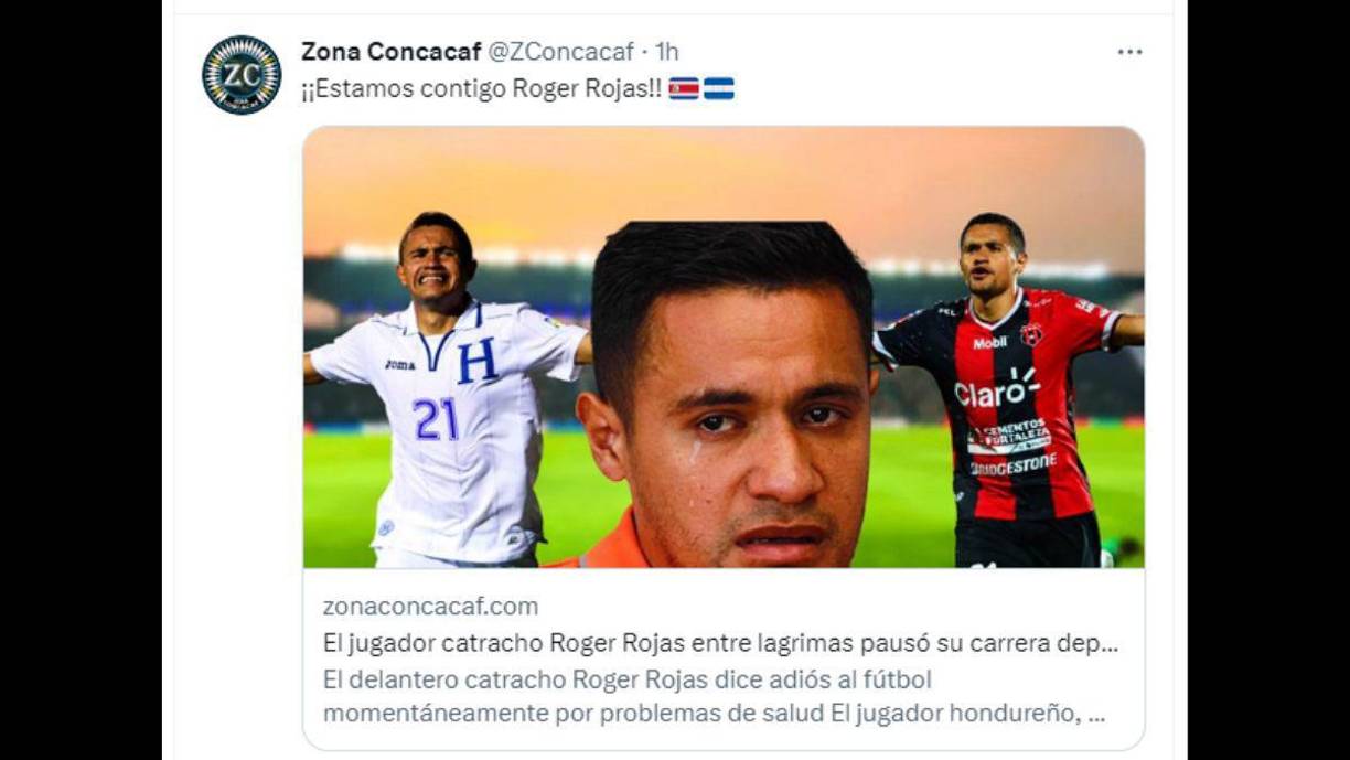 Consternación por Roger Rojas: “Que Dios tome el control”