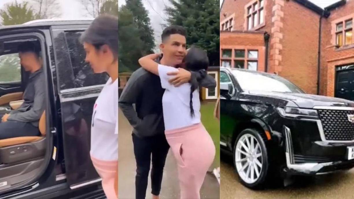 El Cadillac Escalade fue un regaló que le compró Georgina Rodríguez a Cristiano Ronaldo como regalo de cumpleaños. El portugués acaba de cumplir 37 años. La camioneta mide casi cinco metros y medio de largo (5.382 mm exactamente), más de dos metros de ancho (2.059 mm) y 1,9 de alto (1.948 mm).