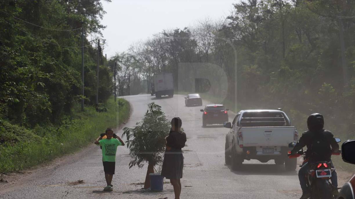 La carretera tiene hundimientos extensos.