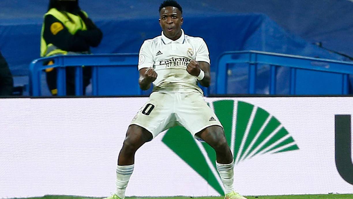 Vinicius le dedicó este feo gesto a los hinchas del Atlético de Madrid en el Bernabéu.