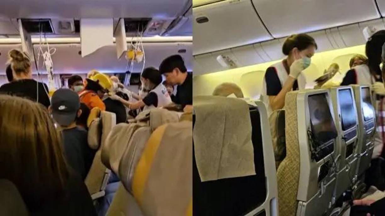 Singapore Airlines informó que el vuelo SQ321, que despegó del aeropuerto de Heathrow en Londres, registró “fuertes <b>turbulencias</b>” y que fue desviado a la capital de Tailandia, donde aterrizó a las 15H45 hora local (08H45 GMT) del martes