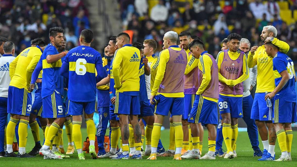 Jugadores de Boca Juniros celebran la victoria en penales.