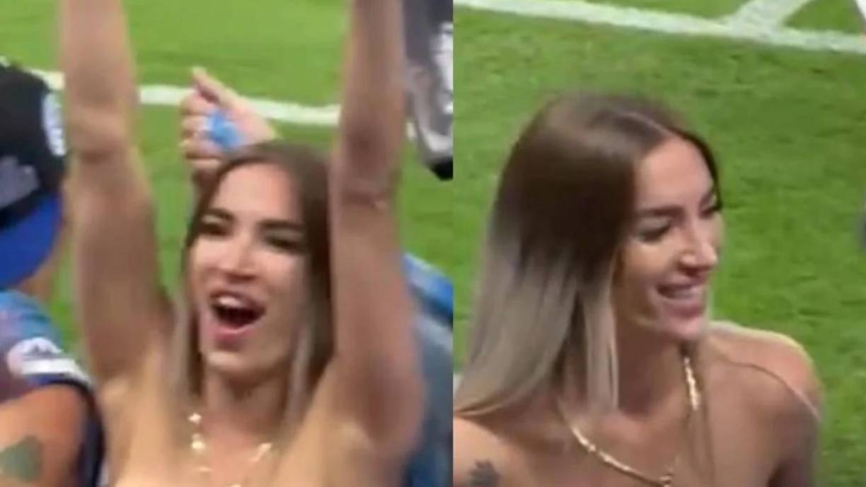  “El que es campeón del Mundo festeja como quiere”, publicaron en su cuenta de <b>Instagram. Las chicas se quitaron la blusa que andaban puesta.</b>