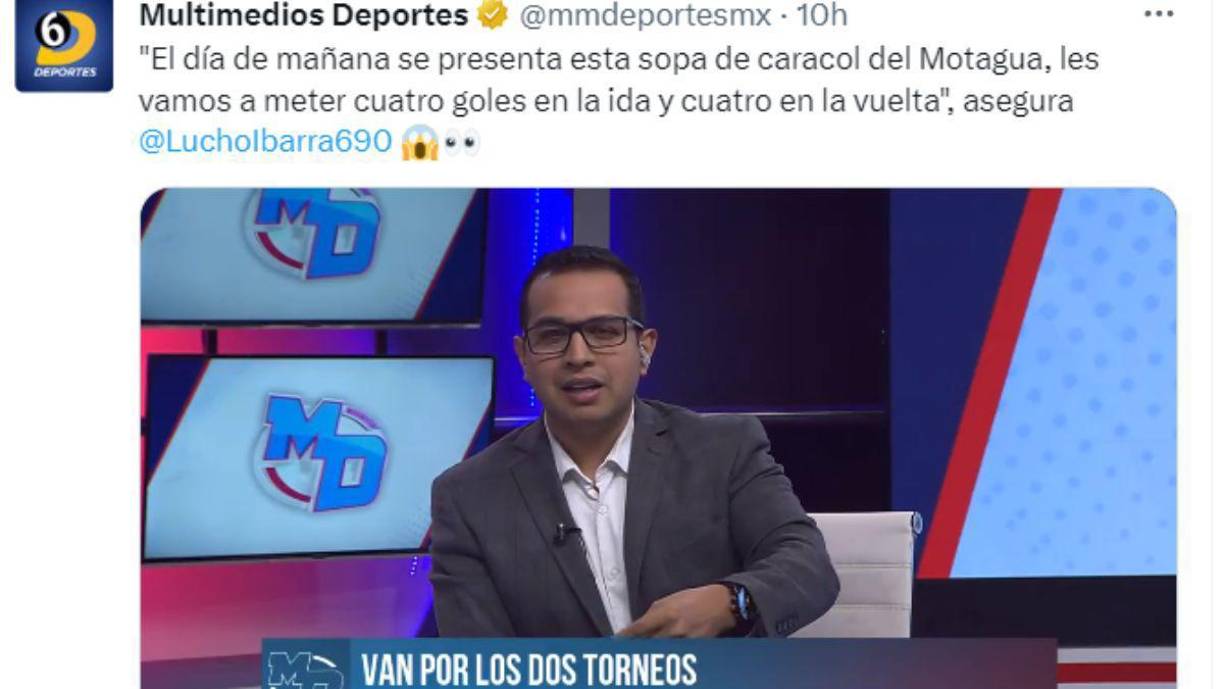 El mismo periodista ‘LuchoIbarra690’ comentó en el programa Multimedio Deportes: “Les vamos a meter cuatro goles en la ida y cuatro en la vuelta”.