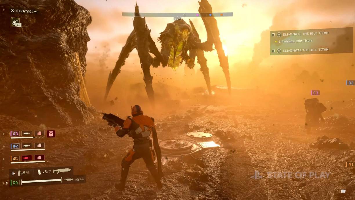 Helldivers 2 - Es un shooter en tercera persona desarrollado por Arrowhead Game Studios y publicado por Sony Interactive Entertainment para PlayStation 5 y PC. El divertido shooter de doble stick Helldivers vuelve con una ambiciosa secuela que se pasa a una perspectiva en tercera persona, para ofrecer una intensa aventura de acción cooperativa en la que combatimos contra cientos de alienígenas. Su lanzamiento es el jueves 8 de febrero. 