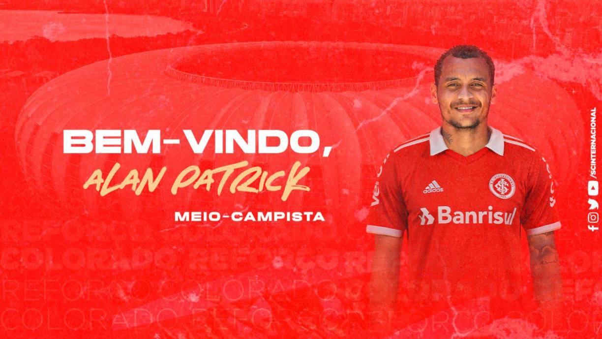 El club Internacional de Porto Alegre ha fichado al medio-ofensivo brasileño Alan Patrick por 2.000.000 €. Firma hasta abril de 2025 y llega procedente del Shakhtar Donetsk.