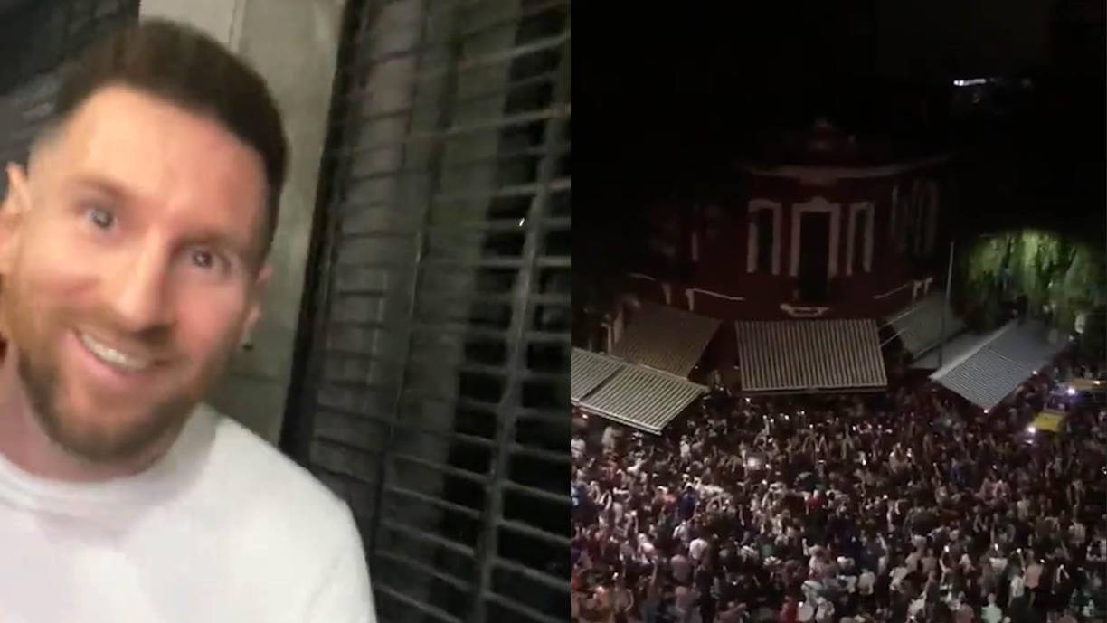 Messi hizo una gran petición: Pidió salir por adelante para poder devolver a sus seguidores al menos con un gesto todo el amor que le brindaron desde la puerta.