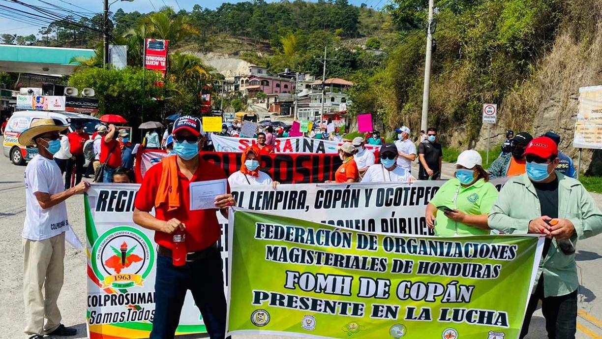 Hondureños se movilizan para conmemorar el Día del Trabajador