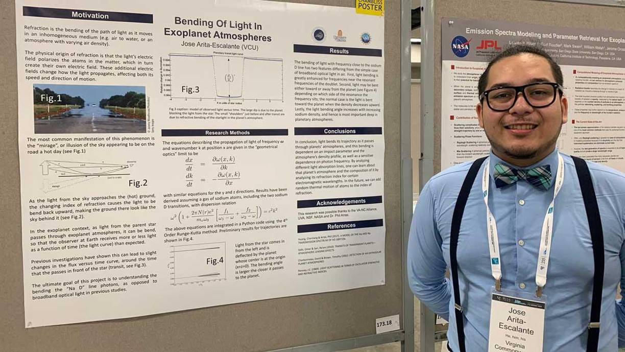 José Raúl Arita (22) fue presentando en la 236 reunión anual de la Sociedad Americana de Astronomía en Honolulu, Hawaii en enero 2020.