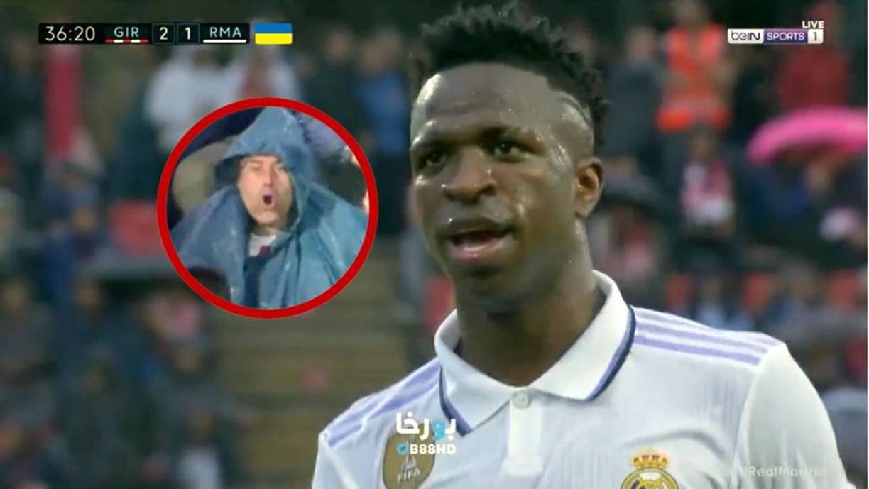 Vinicius fue víctima una vez más de racismo en la Liga Española. Aficionados del Girona le dijeron de todo desde las gradas y algunos hicieron un gesto de mono.