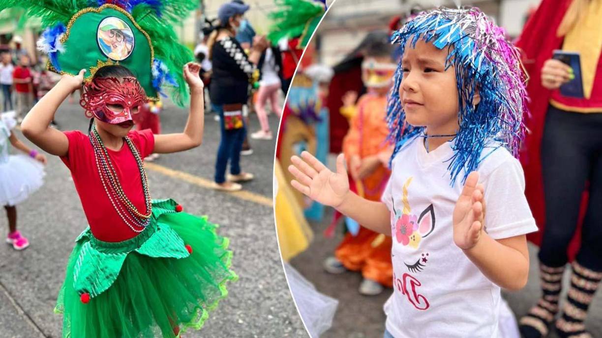 Escolares calientan el ambiente del Gran Carnaval 2022 de La Ceiba