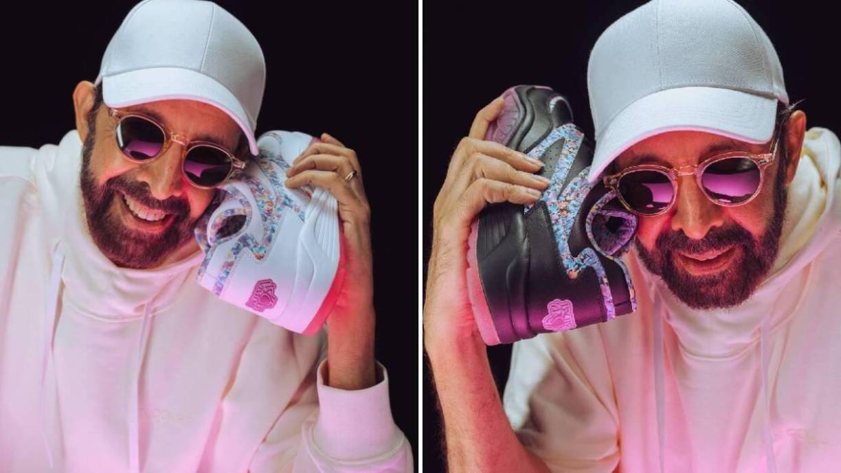 Cada par de tenis incluye la firma de Juan Luis Guerra y viene en una caja de edición especial decorada con el mismo estampado floral que los zapatos. Además, contiene la partitura de ‘Bachata Rosa’. Los tenis están disponibles en la página web de Ewing Athletics y tienen un <b>precio de 135 dólares</b>.