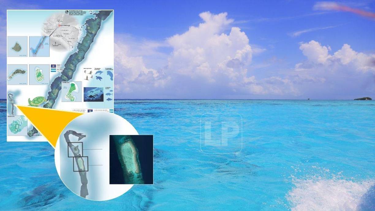 Los cayos se alinean en forma de J, en la parte noroeste, muy cerca de Cayos Seal. Este es el sitio más hermoso de toda la reserva, aunque no es el único. Otras piscinas similares se hayan a lo largo y ancho de la reserva.