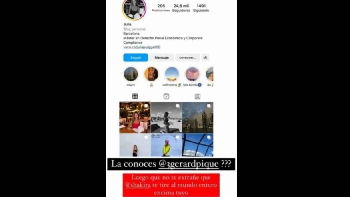 El periodista que habló sobre la infidelidad fue Jordi Martin,: “¿La conoces Gerard? Luego no te extrañe que Shakira te tire al mundo entero encima de ti”, escribió en su post de Instagram.