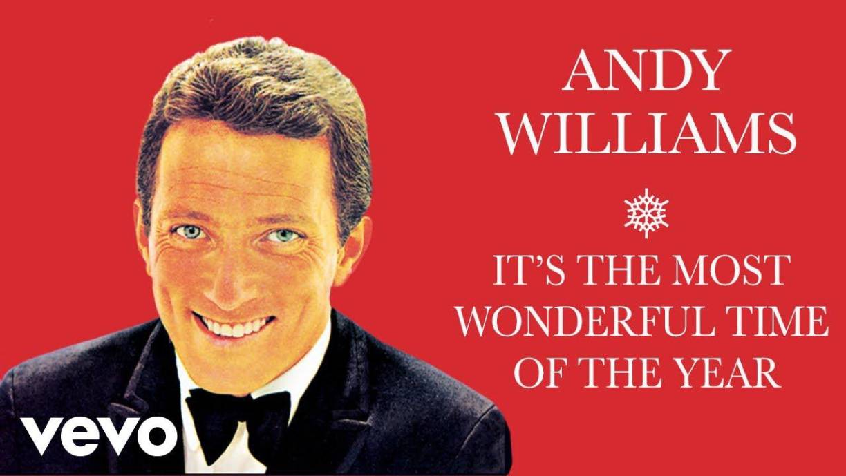 <b>8 - “It’s the Most Wonderful Time of the Year” – Andy Williams</b>Aunque es una canción del 1963 interpretada por Andy Williams para su primer álbum navideño, “The Andy Williams Christmas Album” , fue a partir del 2010 cuando comenzó a popularizarse y desde ese momento no ha abandonado los rankings de las canciones más populares durante esta época.
