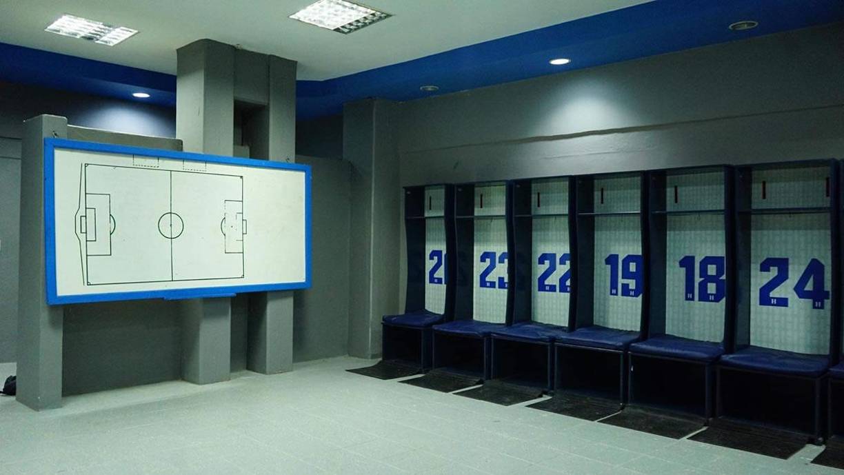 Así lucen los camerinos del estadio Olímpico previo al partido entre Motagua y Tigres por la Concachampions.