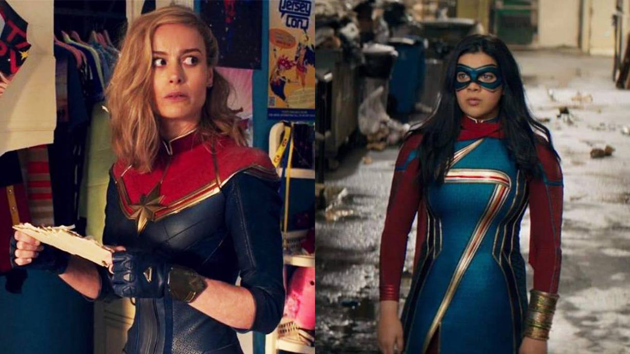 La diseñadora de vestuario Lindsay Pugh y su equipo confeccionaron múltiples trajes para Capitana Marvel, Mónica Rambeau y Ms. Marvel, como así también más de mil trajes para el resto del elenco. Se estima que todos los percheros de ropa juntos cubrirían una cancha de fútbol pequeña. 