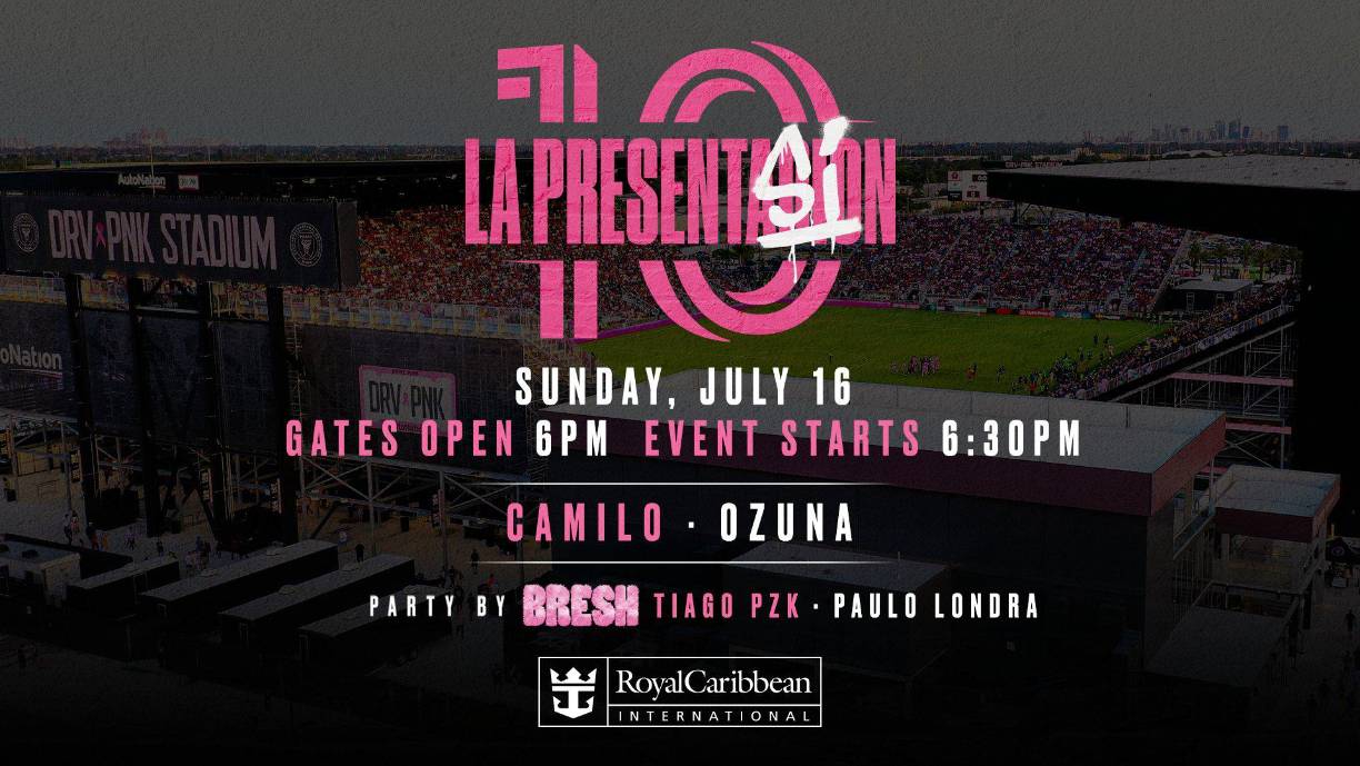 Así informó el Inter Miami a los cantantes que estarán presentes en la bienvenida de Lionel Messi a la MLS.