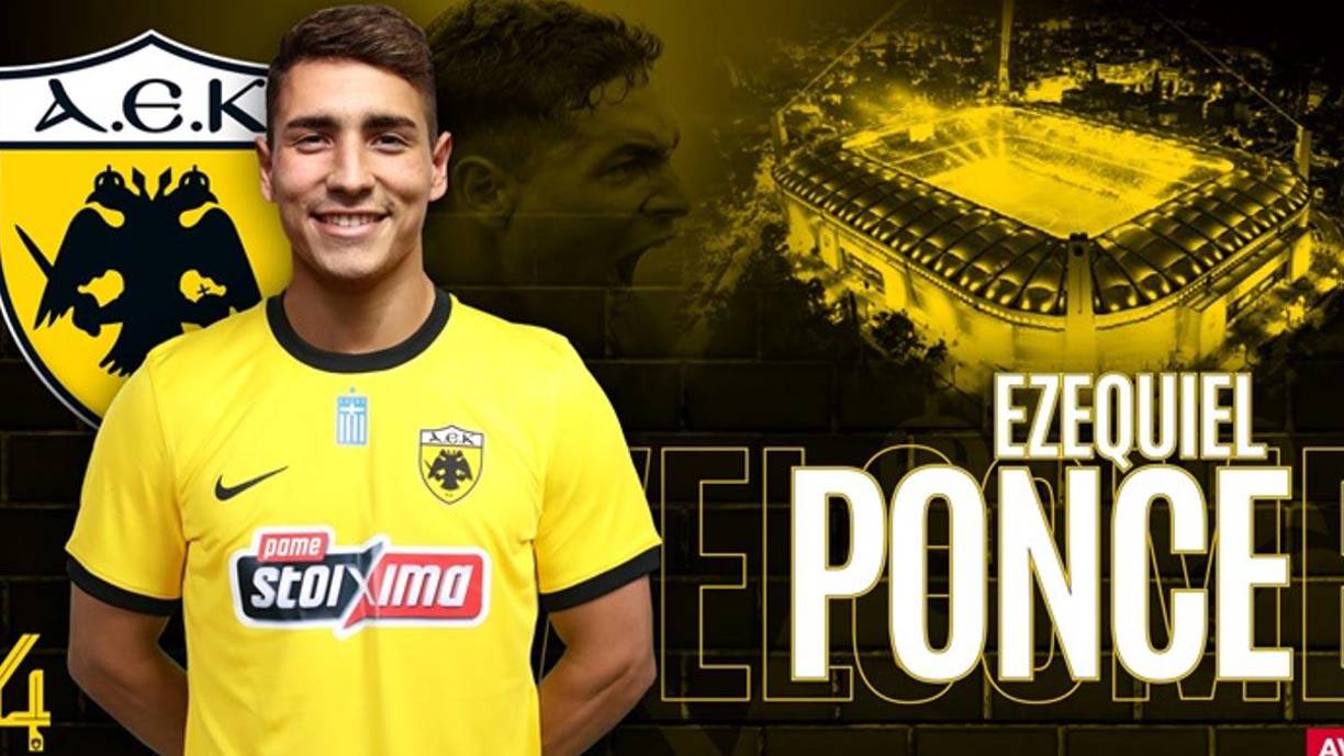 El AEK de Grecia ha fichado al delantero argentino Ezequiel Ponce por 4.000.000 €. Firma hasta junio de 2027 y llega procedente del Elche de España.