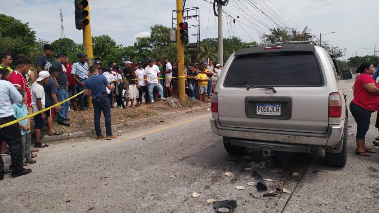 El novio de Amy Nicolle quien resultó con fracturas fue trasladado a un hospital de San Pedro Sula.