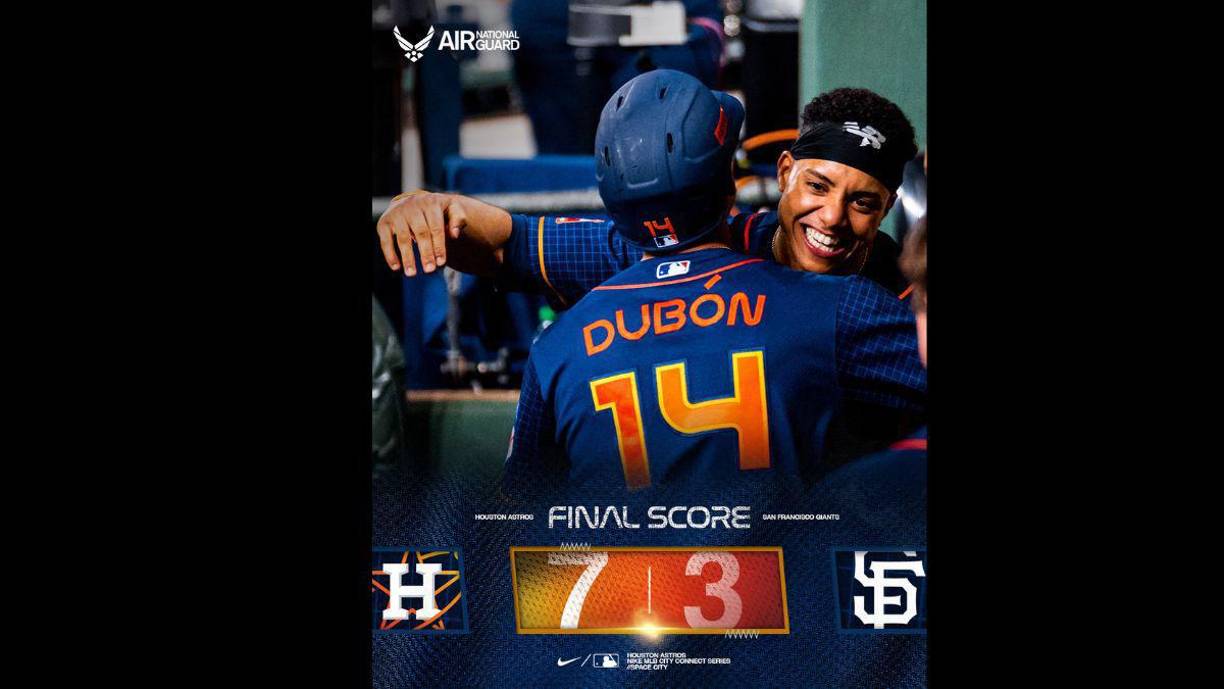 El catracho se puso la capa de héroe en la victoria de los Astros de Houston por 7-3 ante los Gigantes de San Francisco. Este fue el primer juego de los tres de la serie entre ambos equipos.