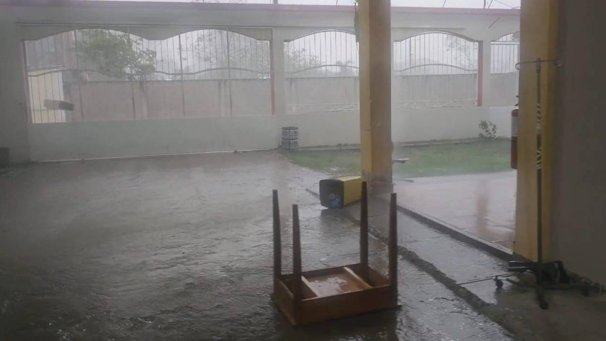 Una de las viviendas afectadas por la tormenta.