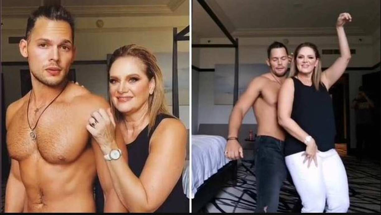 En una ocasión se les vio bailando en lo que parece ser una habitación, ante lo cual los fans no negaron estar sorprendidos pues ella tiene 59 años y él 32, sin embargo se leen mensajes de apoyo como: “Qué vivan los novios”, “Tengo la ilusión de que estén juntos”, “No me gusta, me encanta”, “Estos dos ya me están emocionando”, “Eres mi ídola”,”¿Sí son novios o de qué me perdí”, entre otros. 