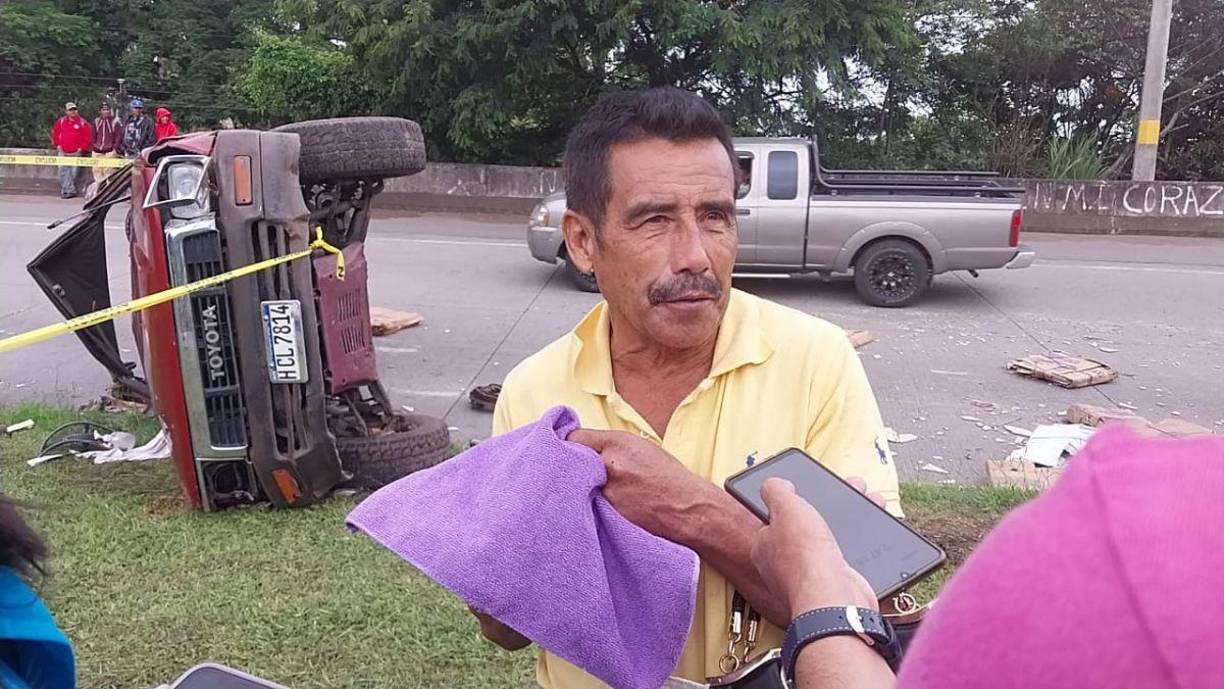 La pareja residía en Talanga, hacia donde se dirigían. La mujer salió del vehículo después que el vehículo volcara en una semicurva. 