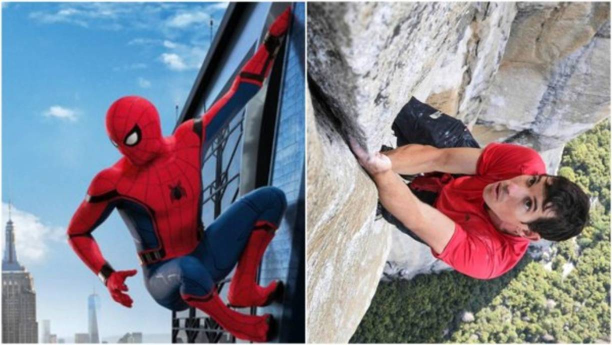Spiderman - El escalador estadounidense Alex Honnold (en el estilo solitario libre).