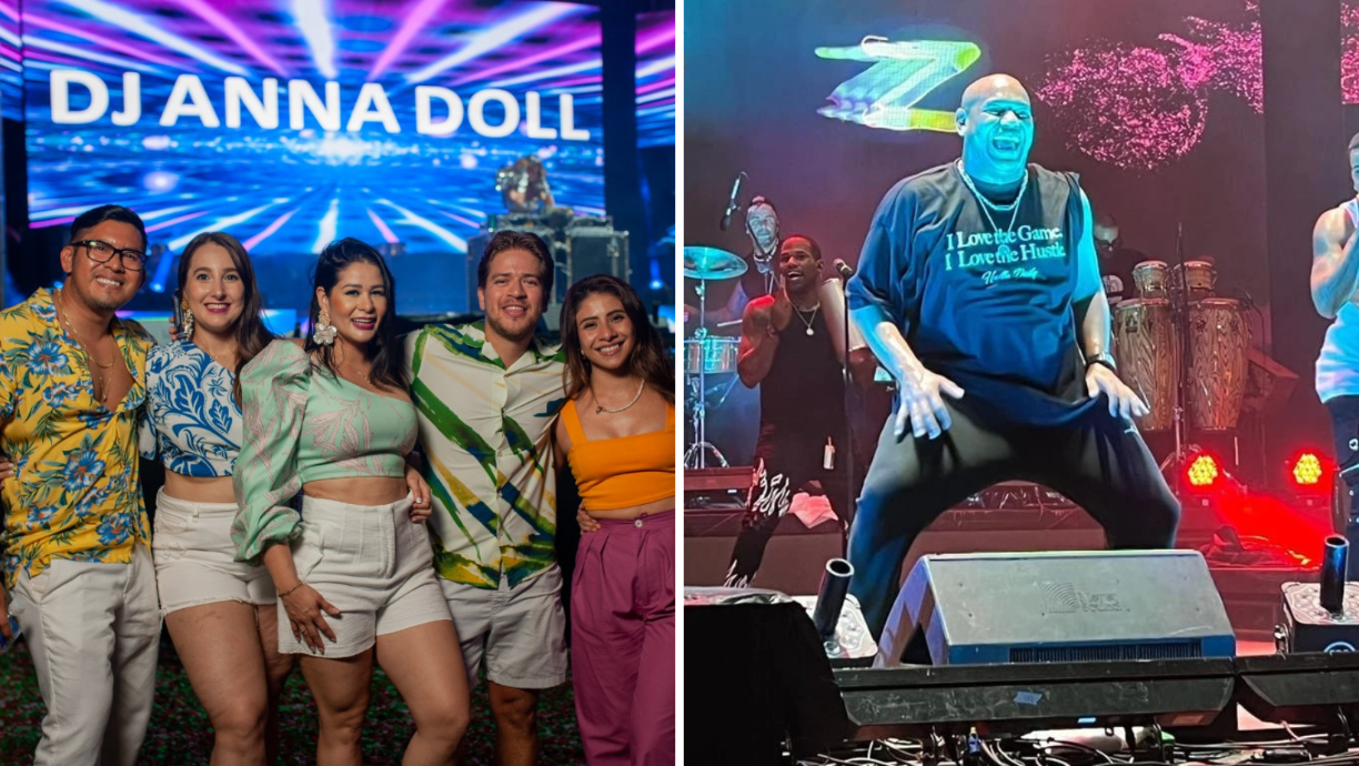 Algunos asistentes del evento, quienes fueron a disfrutar del ambiente que puso Gente de Zona.