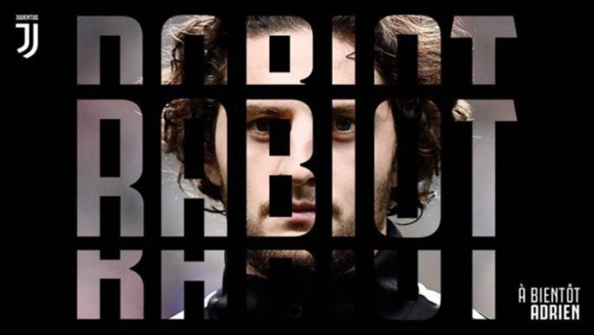 La Juventus ha fichado al mediocentro francés Adrien Rabiot como agente libre. Llega procedente del PSG y de forma gratuita, el Barcelona lo quiso hace unos años atrás por lo que la Juve se lo arrebató a los catalanes.