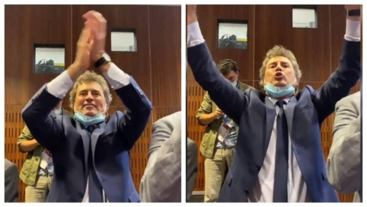 Omar da Fonseca, exfutbolista argentino del PSG, llamó la atención durante la comparecencia de prensa de Messi por sus gritos y cánticos.